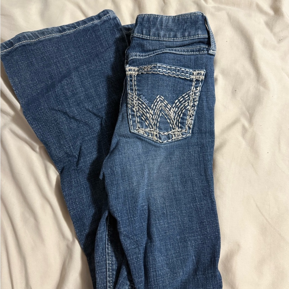 Wrangler Kids Blue Jeans with Embroidered Pocket